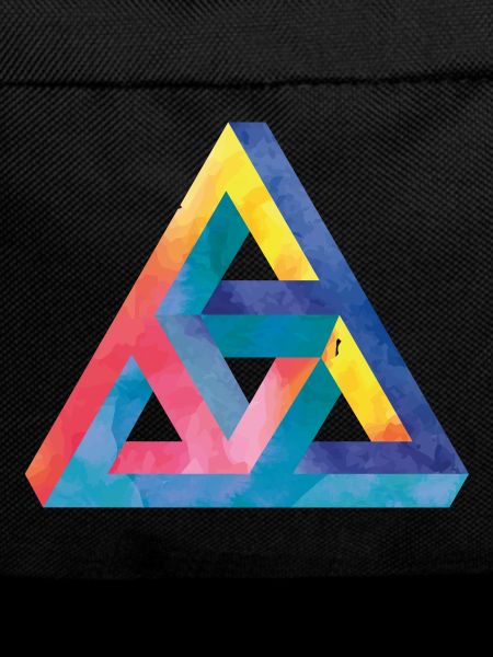 Optical illusion triangle Escher