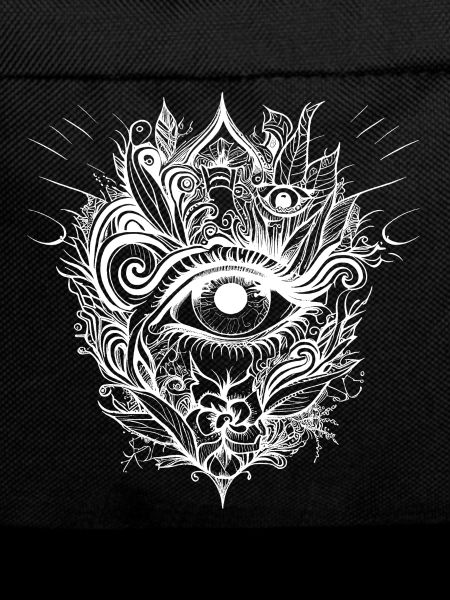 Psychedelic eye with trippy patterns