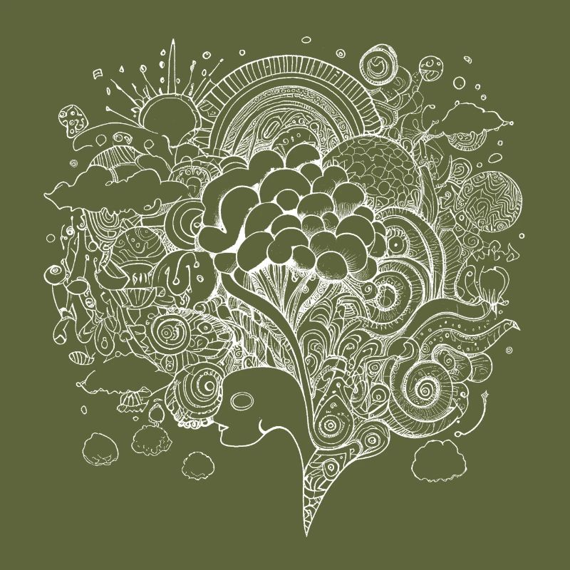 Psychedelic artwork with trippy patterns