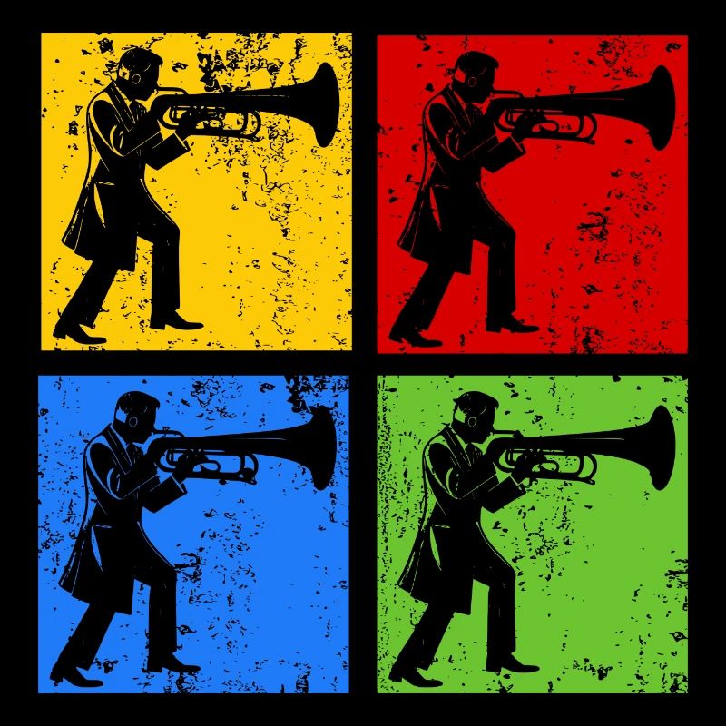 Euphonium Player Euphonist Dad Vintage Pop Art