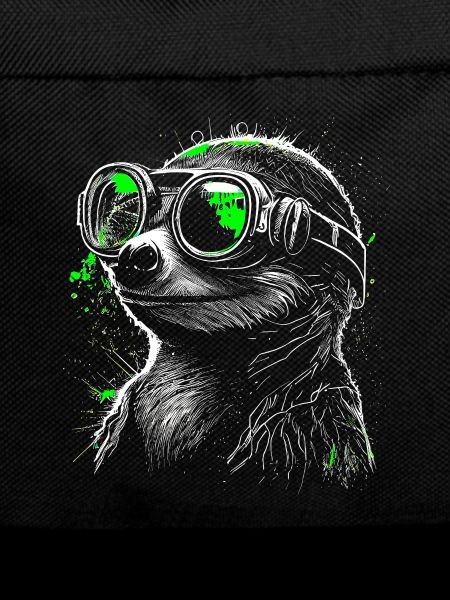 Cool futuristic steampunk meerkat green