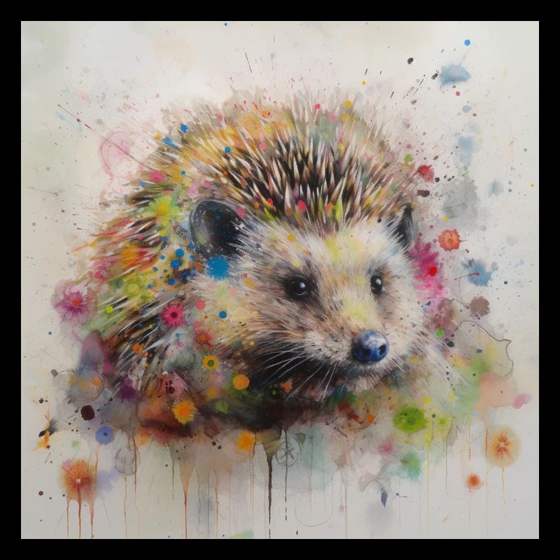 Modern & Colourful Hedgehog Wall Art by Bodhi
