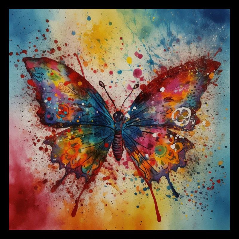 Colourful Butterfy Art