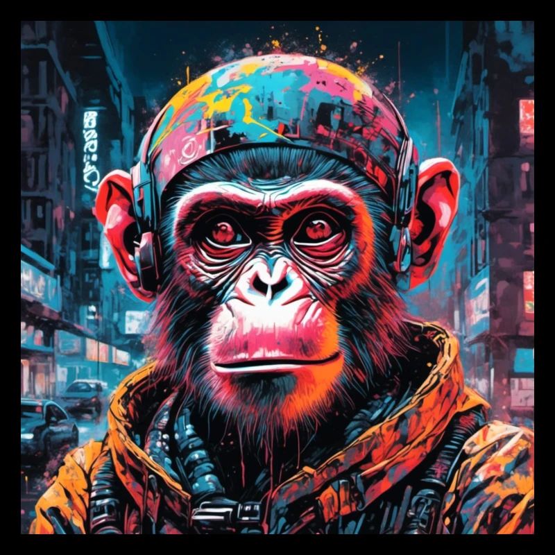 Cyberpunk-Affe