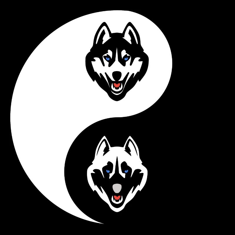 Yin Yang Husky Wolf