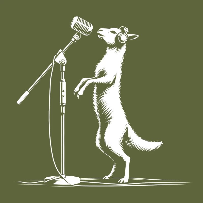 Petite chèvre au micro