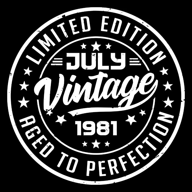 Hergestellt im Juli 1981 Vintage Jubiläum 1981