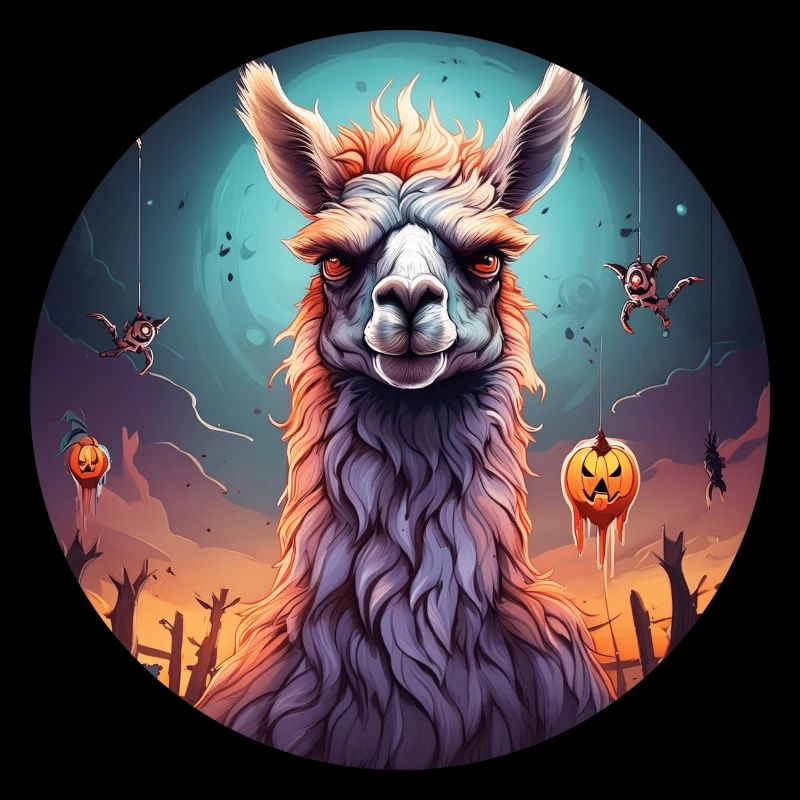 Gruseliges Halloween-party-kostüm, Zombie-lama
