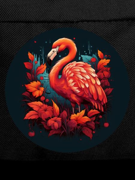 Flamingo in Herbstblättern