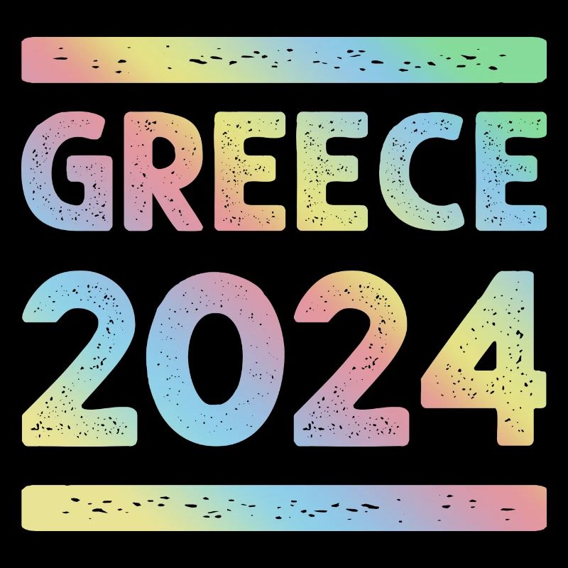 Grèce 2024 Équipe de vacances colorée