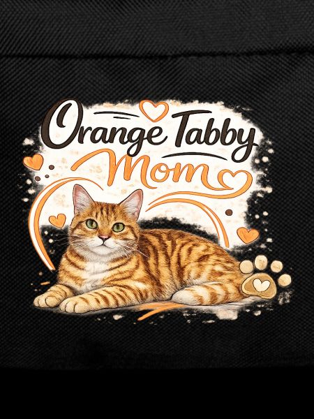 Orange Tabby Mom Cat Illustration