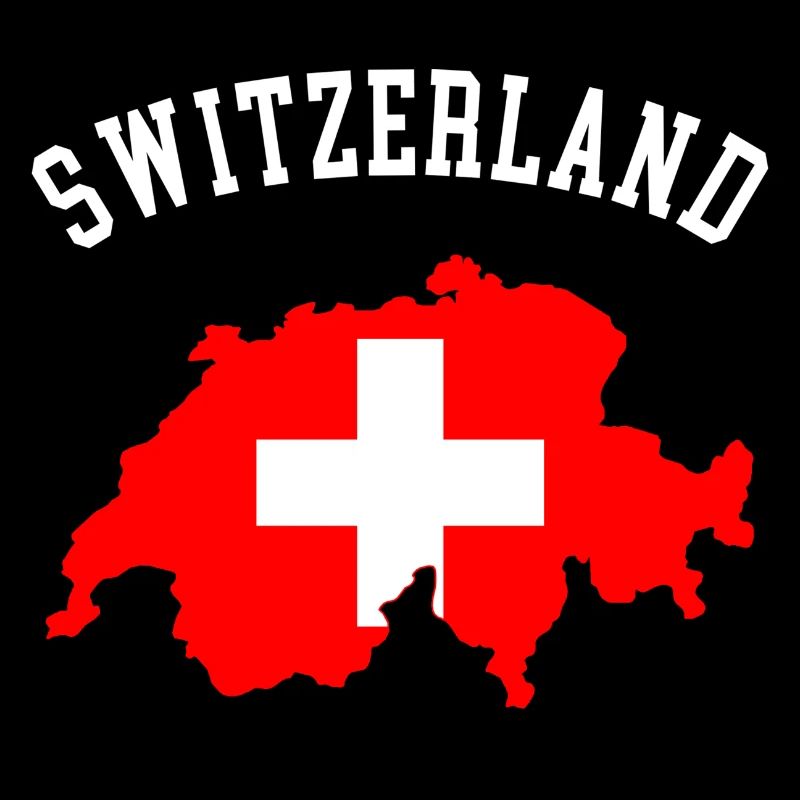 Drapeau de la Suisse avec carte