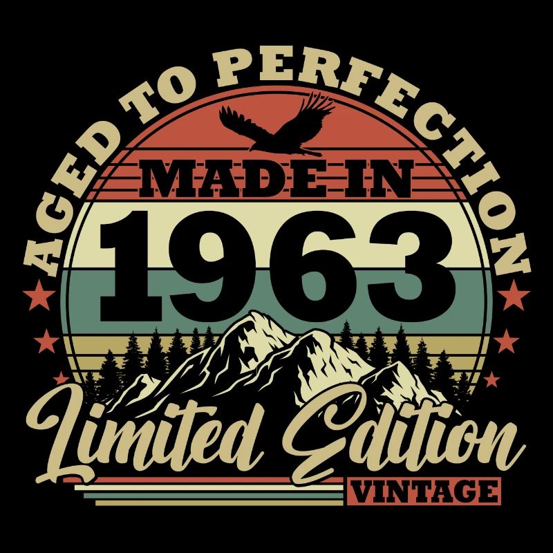 1963 Naissance Vintage Geburtstg Retro