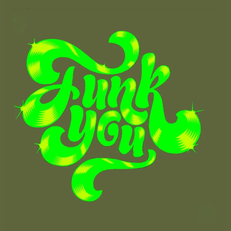 Conception de texte punk néon vert