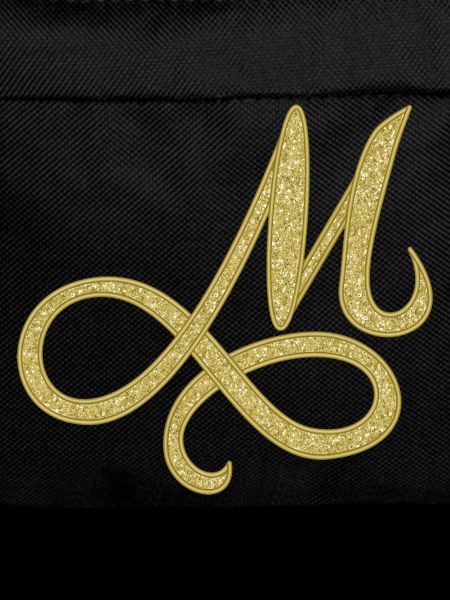 M - gold, letter, alphabet, monogram