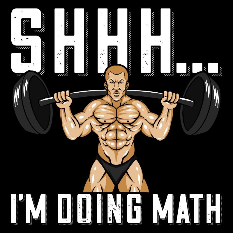 Bodybuilder Shhh je fais des maths barbell
