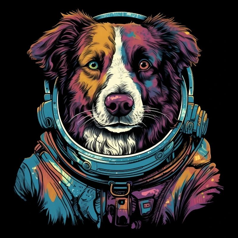Australian Shepherd Astronaut