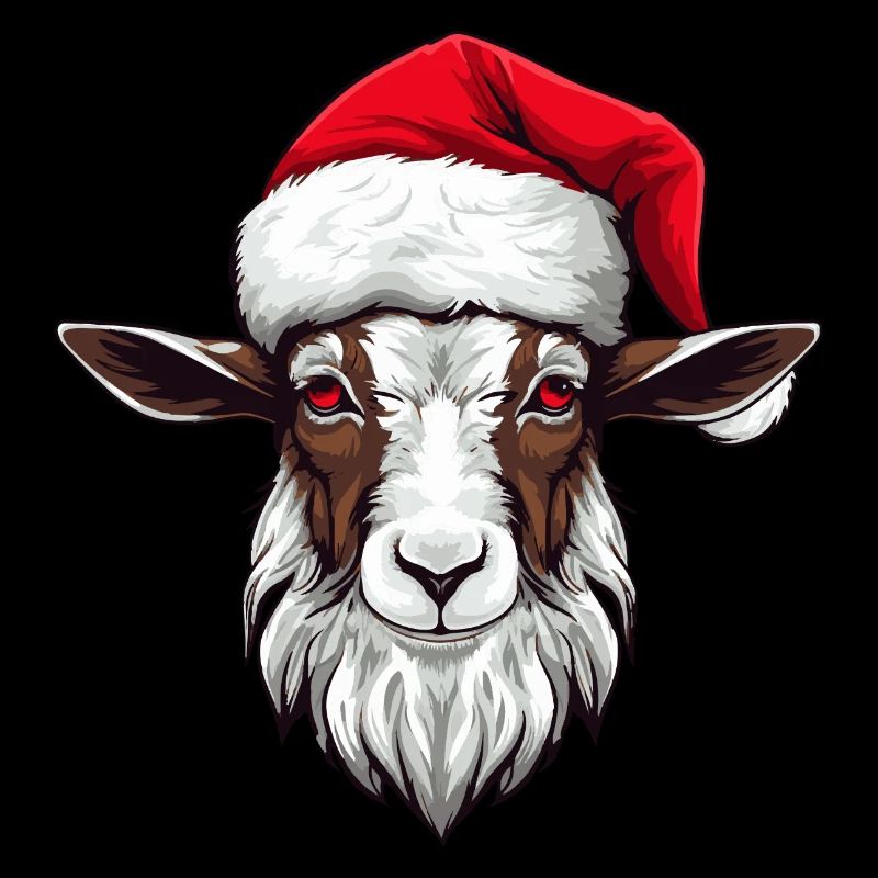 Tête d’animal de Noël de Noël de chèvre
