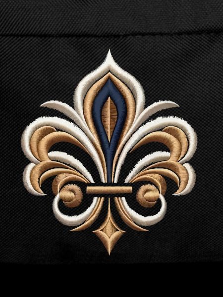 Elegant Fleur-de-Lis Embroidery