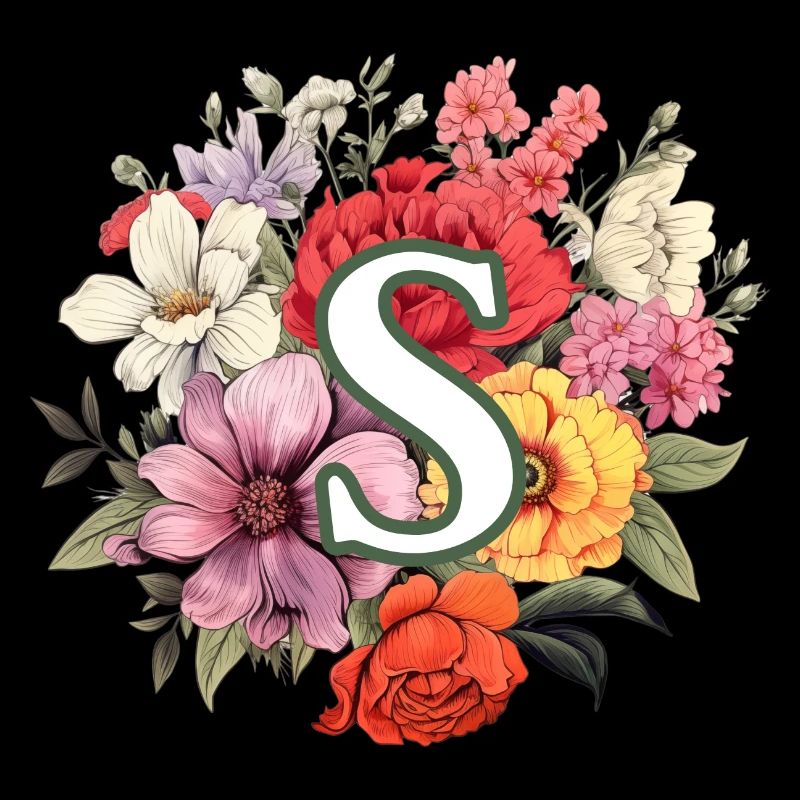 S Monogramm Blumenstrauss