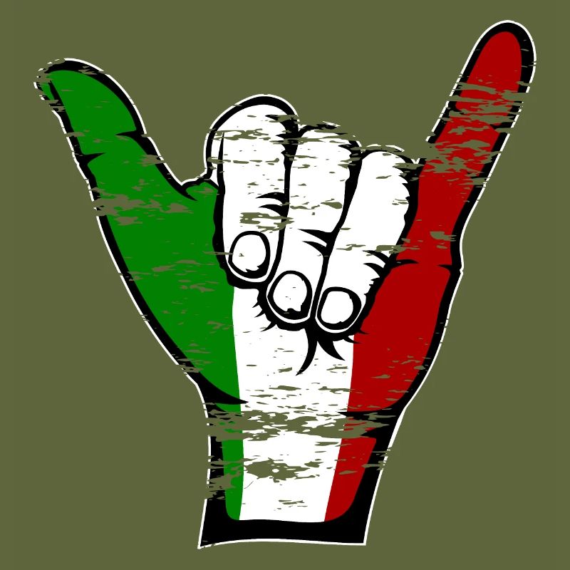 Drapeau de l’Italie Symbole de surf utilisé