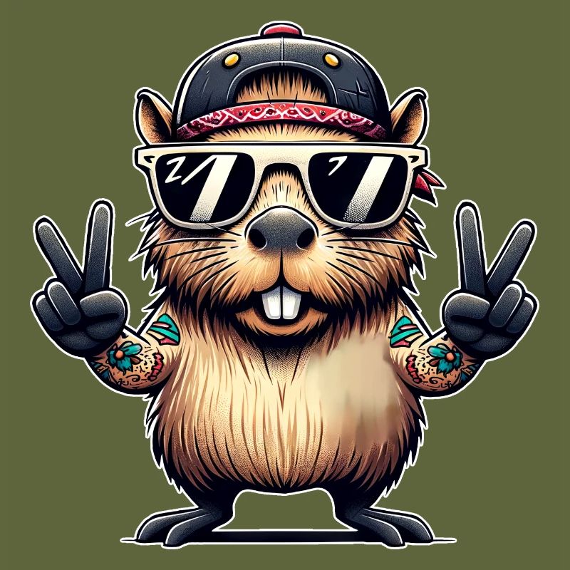 Capybara Peacezeichen
