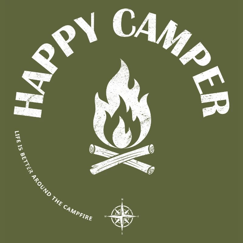 Campfire Flame Emblem Design