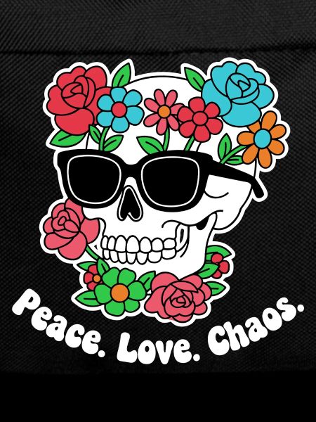 Flower Skull with Sunglasses