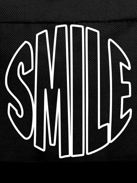 Clear smile lettering with contours