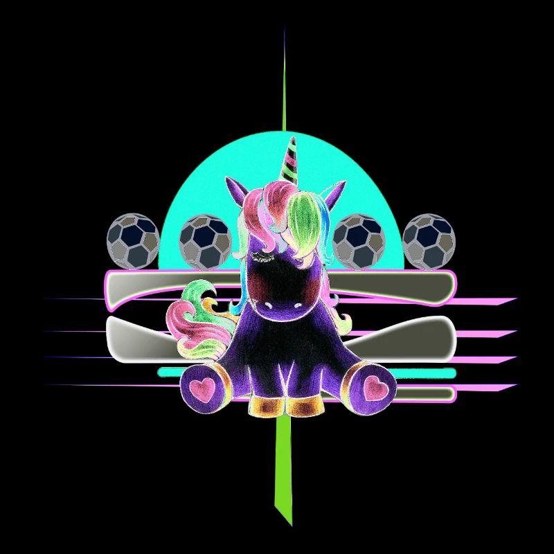 Neon-Einhorn Sportkunst