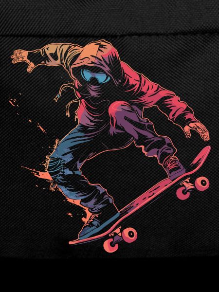 Skateboarder Comic-Stil