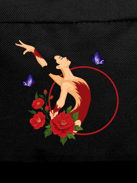 Dancing ballerina with a red circle
