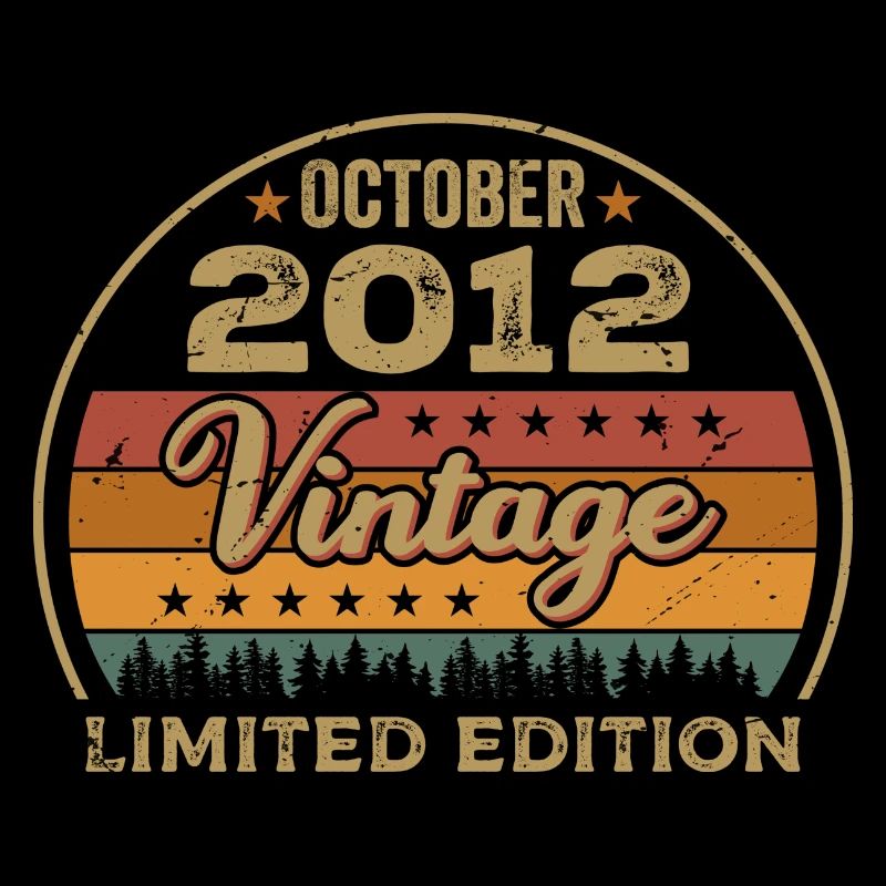 Vintage October 2012 Birthday Gift - 2012
