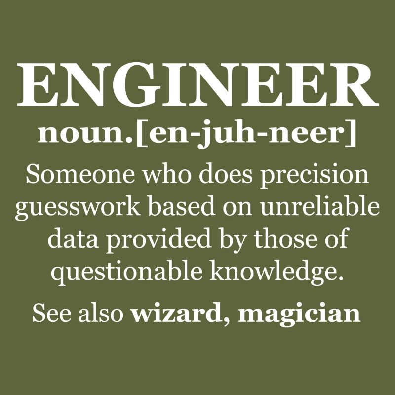 Funny engineer motif