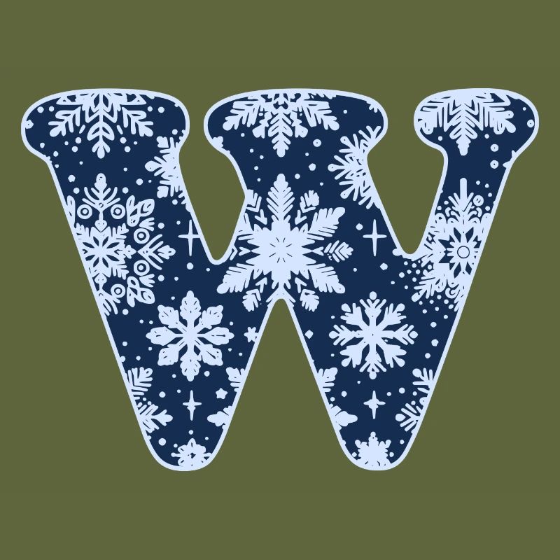 Letter W Snowflakes