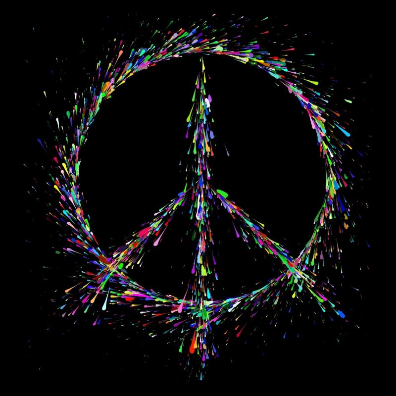 Peace in paint drops