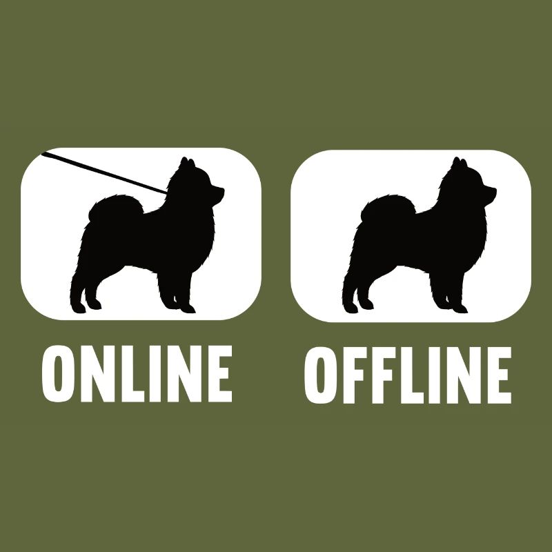 Online Offline Zwergspitz Spitz Spitzliebhaber