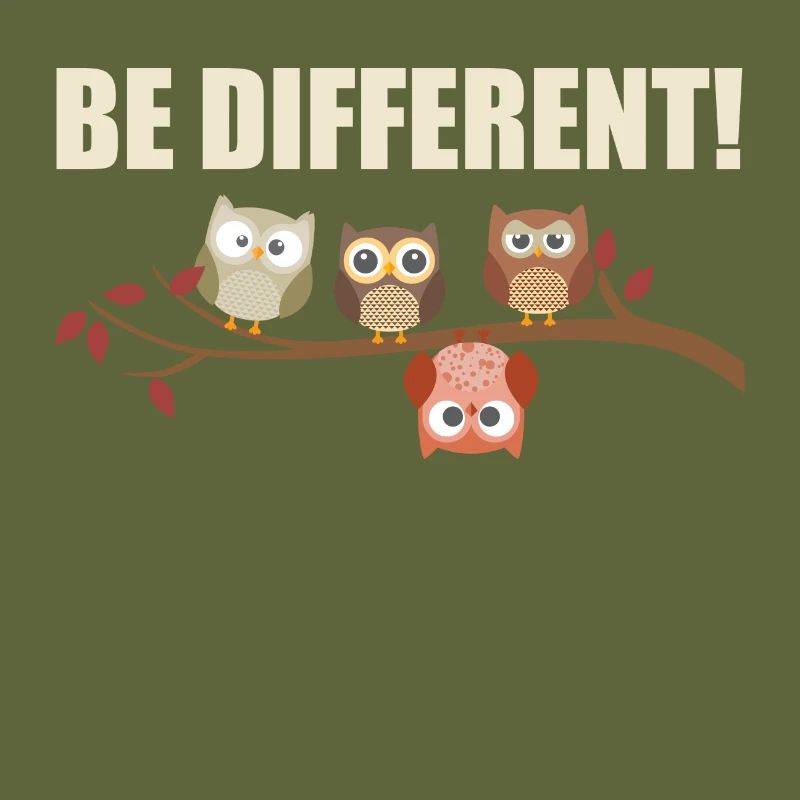 Be Different- Süße Eulen Sei Anders Geschenk-Idee