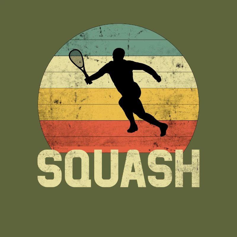Squash silhouette | Squash player squash vintage