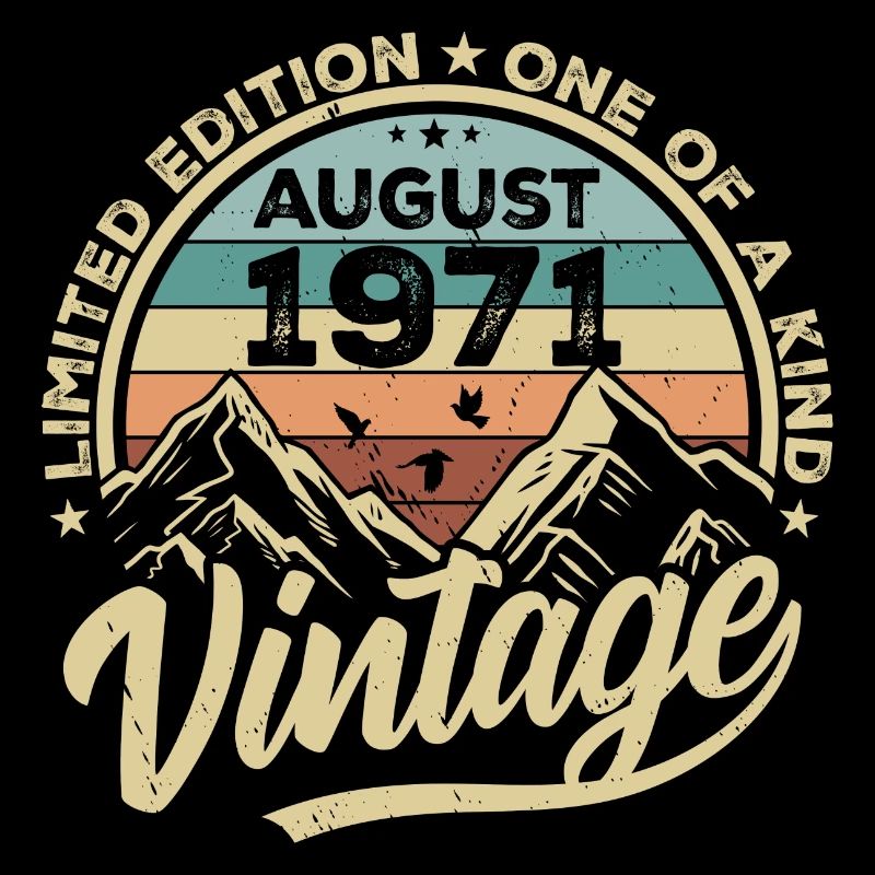 Geburtstag August 1971 Geburtstagsgeschenk August