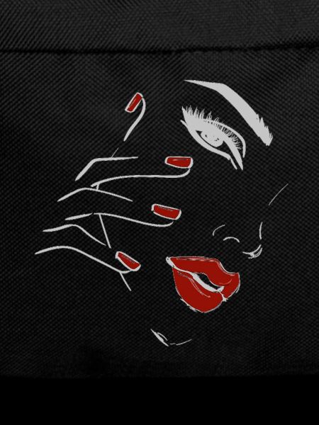 Sensual silouette Red lips