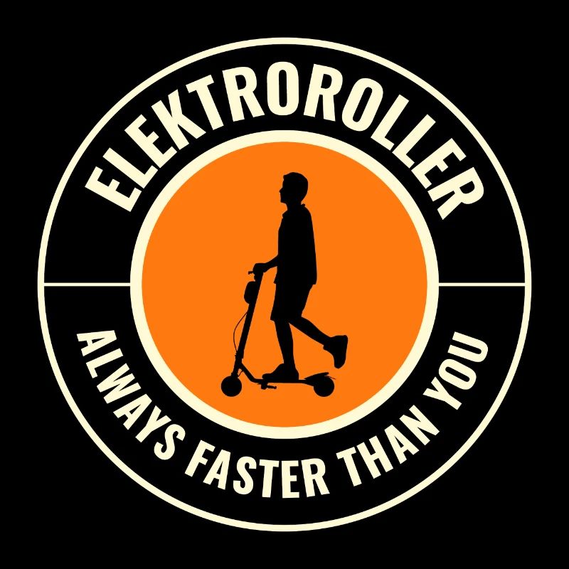 Elektroroller Fahrer Motorisierter E-Scooter