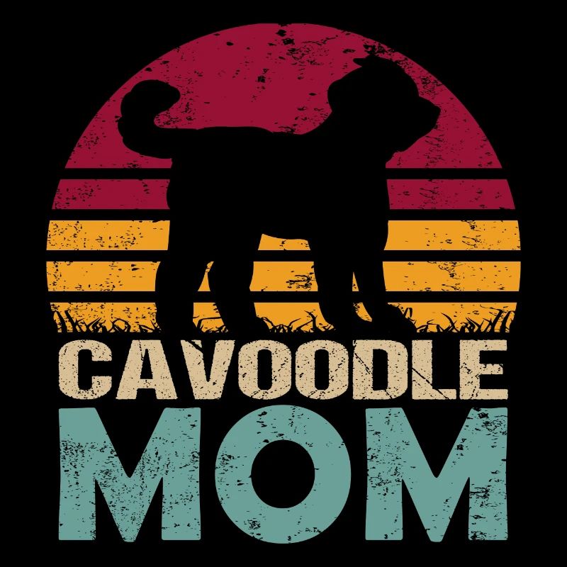 Cavoodle Cavapoo Hund Mix Mom Mama Vintage