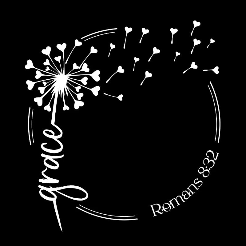 Christian Dandelion design grace Romains 8:32