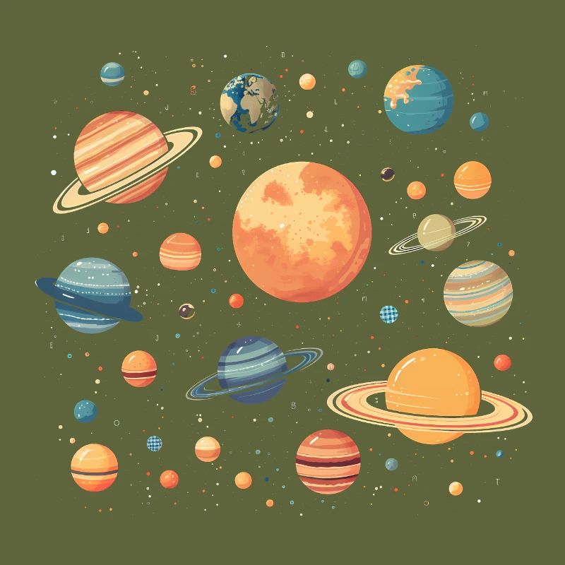 Planètes colorées flottant dans l’espace