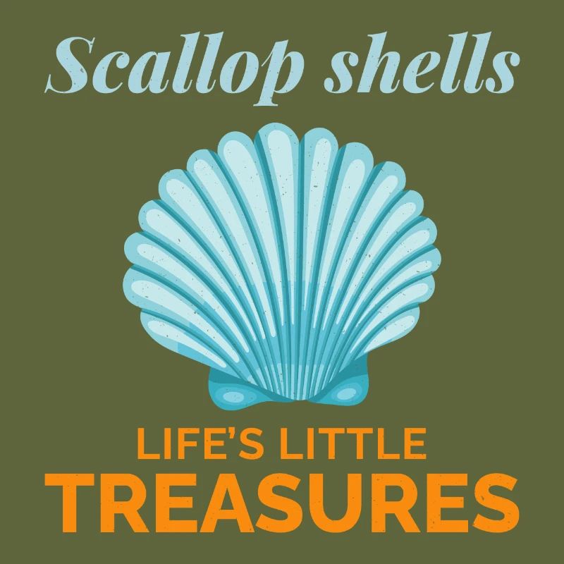 Scallop Seashells Collector Beachcomber Shellfish