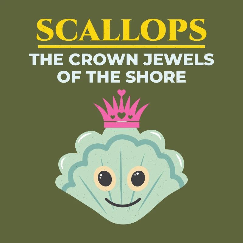 Scallop Seashells Collector Beachcomber Shellfish