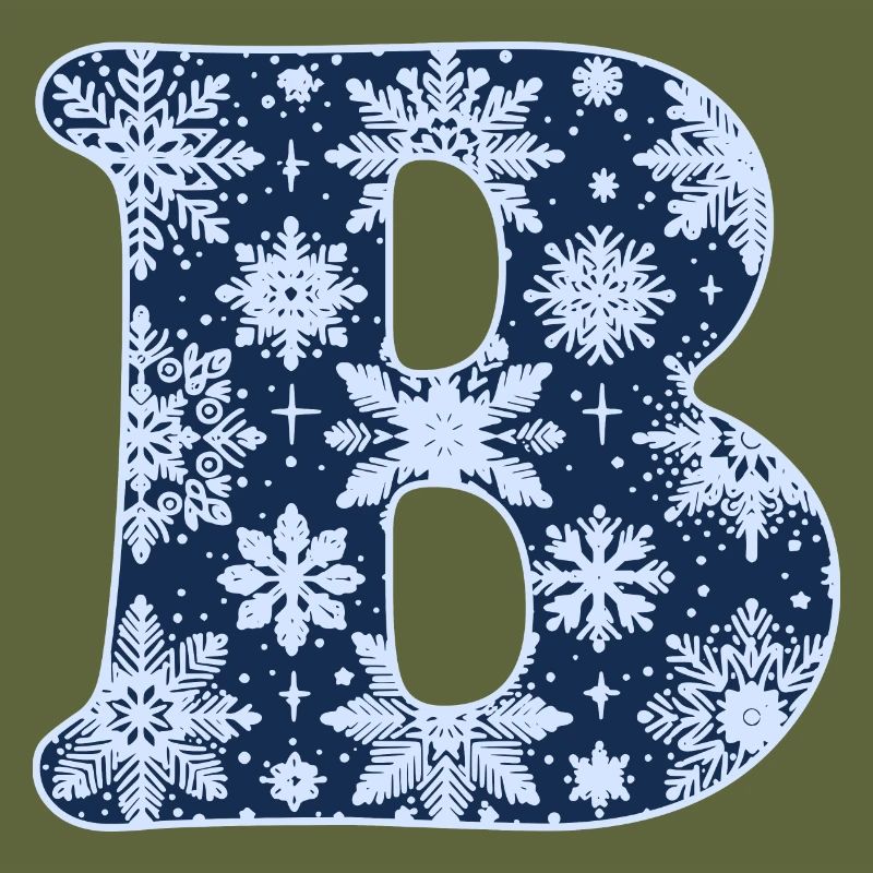 Buchstabe B Schneeflocken