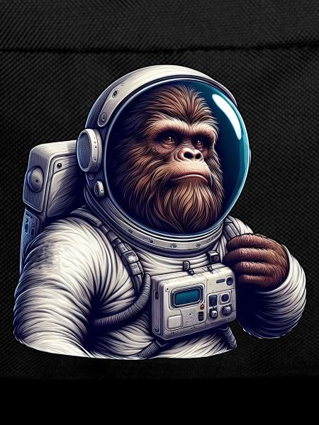 Gorilla astronaut in space