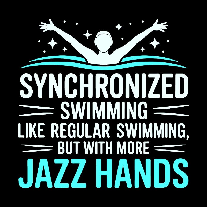 Synchronschwimmen Jazz Hände Schwimmer Humor